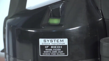 System Check Indicator on the Hoover Task Vac Bagless Vacuum Cleaner