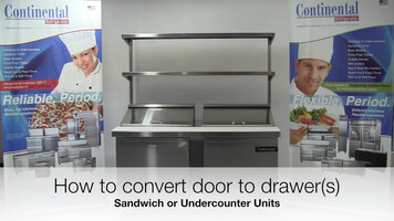 Continental Refrigerator: Converting Doors to Drawers on Sandwich and Undercounter Units Continental Refrigerator: Converting Doors to Drawers on Sandwich and Undercounter Units