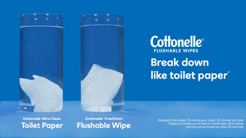 Cottonelle® Flushable Wipes that Break Down Like Toilet Paper