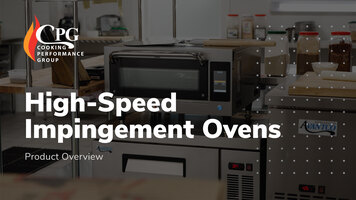 CPG High-Speed Impingement Oven