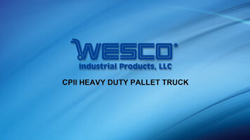 WESCO CPII Heavy Duty Pallet Truck WESCO CPII Heavy Duty Pallet Truck