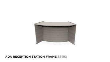 Curved ADA Reception Desk ZU490 | Easy & Quick Assembly | Linea Italia Furniture