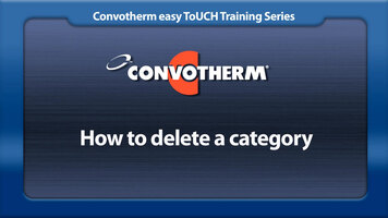 Cleveland Convotherm: Deleting a Category Cleveland Convotherm: Deleting a Category
