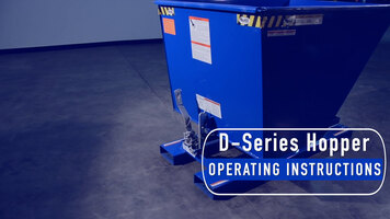 Vestil D-Series Self-Dumping Steel Hoppers with Bumper Release Operating Instructions