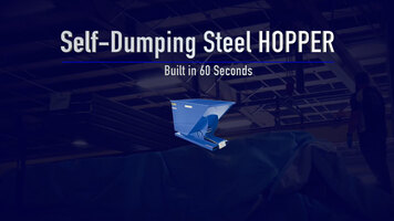 Vestil D-Series Self-Dumping Steel Hoppers with Bumper Release: Built in 60 Seconds