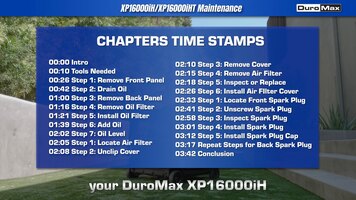 DuroMax XP16000iH/XP16000iHT Generator Maintenance Guide DuroMax XP16000iH/XP16000iHT Generator Maintenance Guide