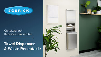 Bobrick ClassicSeries Recessed Convertible Paper Towel Dispenser