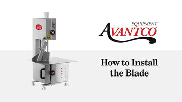 Avantco: How to Install a Blade on a Vertical Meat Saw