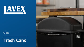 Lavex Janitorial Slim Trash Cans