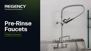 Regency Pre-Rinse Faucets