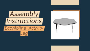  Assembly Instructions: Econoline Table Leg