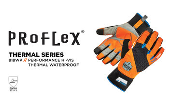 Ergodyne ProFlex 818WP Orange Thermal Waterproof Work Gloves with Tena-Grip Ergodyne ProFlex 818WP Orange Thermal Waterproof Work Gloves with Tena-Grip