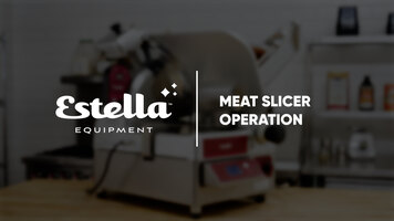Estella Meat Slicer: Operation Instructions