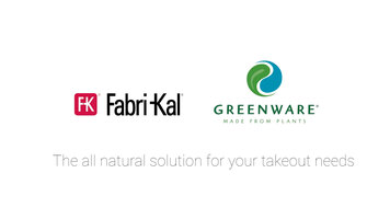Fabri-Kal: Plant Fiber Packaging Fabri-Kal: Plant Fiber Packaging