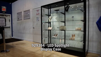 Fully Assembled Glass Display Case with LED Lights Overview