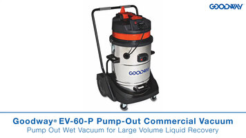 Goodway EV-60-P Pump-Out Commercial Vacuum Overview