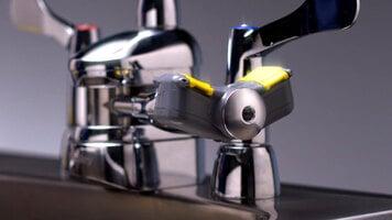 Halo swing activated faucet eyewash Halo swing activated faucet eyewash