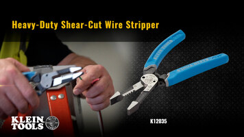 Klein Tools' Heavy-Duty Shear-Cut Wire Stripper (K12035) Overview Klein Tools' Heavy-Duty Shear-Cut Wire Stripper (K12035) Overview