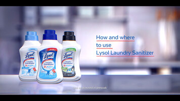 How And Where To Use Lysol Laundry Sanitizer