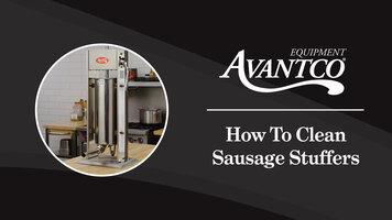 Avantco Sausage Stuffer: How to Clean