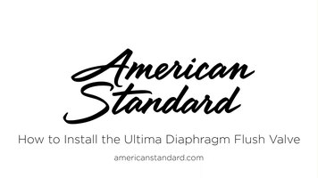 How to Install the Ultima Diaphragm Flush Valve by American Standard How to Install the Ultima Diaphragm Flush Valve by American Standard