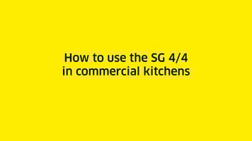 How to Clean Commerical Kitchens Using the SG 4/4 from Karcher How to Clean Commerical Kitchens Using the SG 4/4 from Karcher