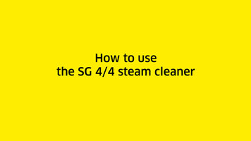 How to Use the Karcher SG 4/4 Steam Cleaner