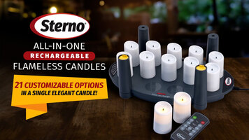 Introducing Sterno's All-In-One Rechargeable Flameless Candle Introducing Sterno's All-In-One Rechargeable Flameless Candle
