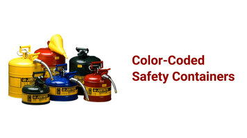 Justrite Color-Coded Safety Containers Justrite Color-Coded Safety Containers