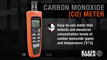 Klein Tools ET110 Carbon Monoxide (CO) Meter Overview Klein Tools ET110 Carbon Monoxide (CO) Meter Overview
