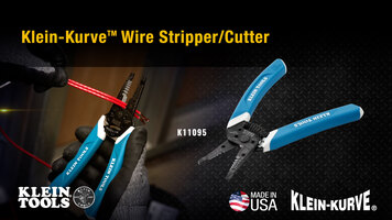 Klein Tools' Klein-Kurve Wire Stripper/Cutter (K11095) Overview Klein Tools' Klein-Kurve Wire Stripper/Cutter (K11095) Overview