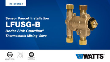 LFUSG-B Sensor Faucet Installation