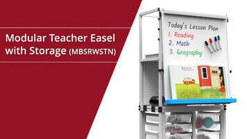 Luxor Modular Teacher Easel with Storage (MBSRWSTN) - Product Overview