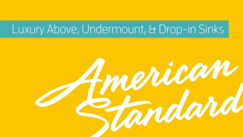 American Standard Luxury Above, Undermount & Drop-In Sinks Overview