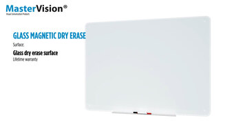 MasterVision Glass Magnetic Dry Erase Board MasterVision Glass Magnetic Dry Erase Board