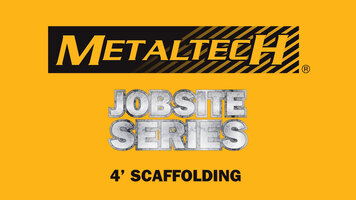 Metaltech Jobsite Series - 4' Portable Scaffolding With Tool Shelf Overview Metaltech Jobsite Series - 4' Portable Scaffolding With Tool Shelf Overview
