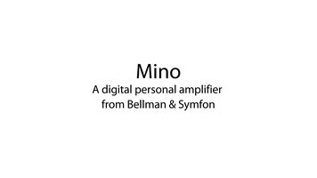 How to use the Bellman & Symfon Mino Personal Amplifier with Headphones and Microset