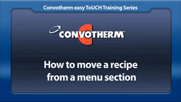 Cleveland Convotherm: Moving a Recipe Cleveland Convotherm: Moving a Recipe