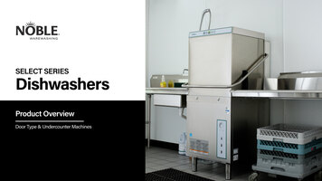 Noble Select Series Dishwashers Noble Select Series Dishwashers