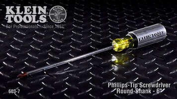 Klein Tools #2 Phillips-Tip 6" Screwdriver Round Shank Overview