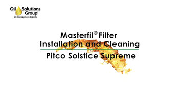 Pitco Solstice Supreme | Install & Cleaning Instructions for Masterfil Reusable Fabric Filter
