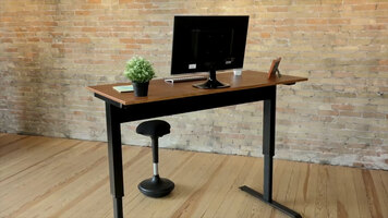 Luxor Pneumatic Adjustable Height Standing Desk - Black