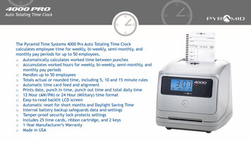 Pyramid 4000 Auto-Totaling Time Clock