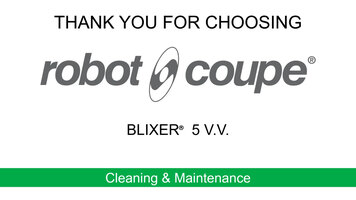 Robot-Coupe Blixer 5 V.V. Food Processor: Cleaning and Maintenance
