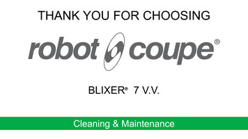 Robot-Coupe Blixer 7 V.V. Food Processor: Cleaning and Maintenance Robot-Coupe Blixer 7 V.V. Food Processor: Cleaning and Maintenance