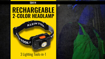 Klein Tools Rechargeable 2-Color Headlamp (56414) Overview Klein Tools Rechargeable 2-Color Headlamp (56414) Overview
