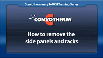 Cleveland Convotherm: Removing the Side Panels and Racks Cleveland Convotherm: Removing the Side Panels and Racks