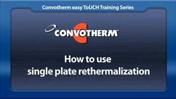 Cleveland Convotherm: Single Plate Rethermalization Cleveland Convotherm: Single Plate Rethermalization