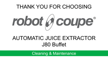 Robot-Coupe J80 Buffet Cleaning & Maintenance Robot-Coupe J80 Buffet Cleaning & Maintenance