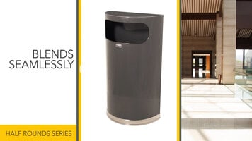 Rubbermaid Half Round Waste Receptacles